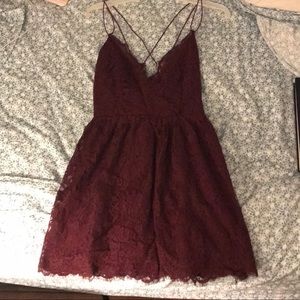 Tobi Maroon dress